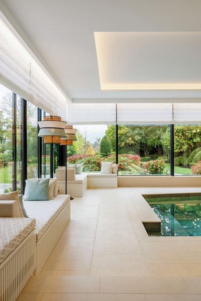 Systèmes rideaux drapés, SG 2360, Colorama 2, Villa at the lake, Lucerne, Switzerland