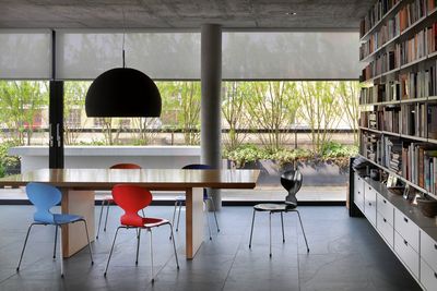 Systèmes stores enrouleurs, SG 4930, Multiscreen 1-10%, Room shot "Bateman's Row Penthouse Apartment", London, United Kingdom
