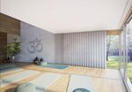 Vorhang-Systeme, SG 3870, Yoga room, recessed curtain track