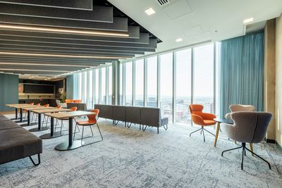 Vorhang-Systeme, SG 5600, Colorama 1, Virgin Money, Glasgow, Scotland, United Kingdom